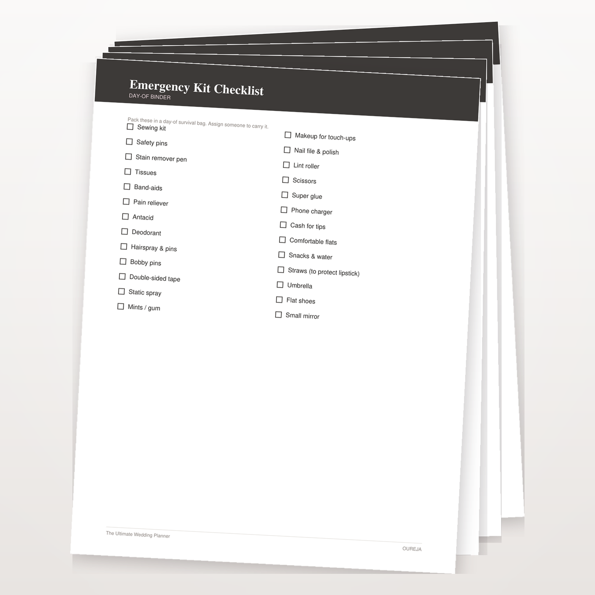 Printable PDF pages ready for a binder